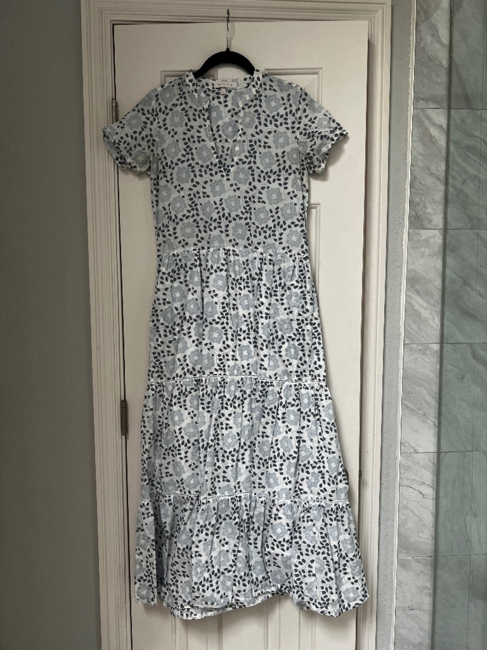 Women’s Light Blue Floral Maxi Dress